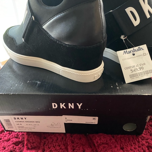 DKNY Black and White Logo Sneakers - Picture 5 of 5